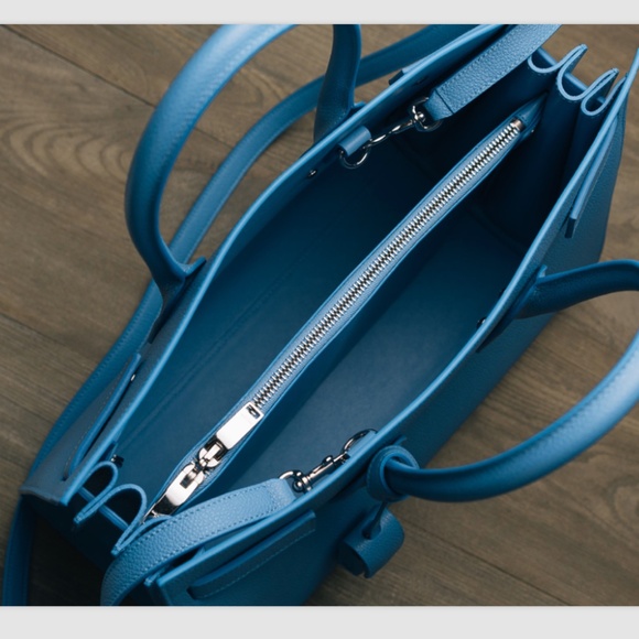 SAINT LAURENT PARIS Light Blue Leather Nano Classic Sac De Jour Tote - Picture 5 of 6